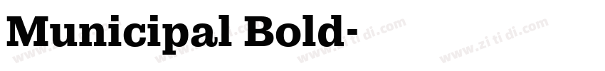 Municipal Bold字体转换
